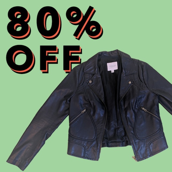 Blue Leather Jacket - Picture 2 of 4